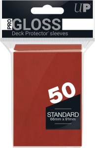 Czerwone  koszulki Ultra Pro Gloss (50) 66x91mm