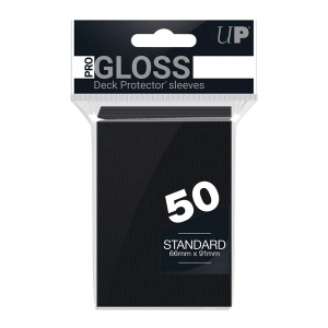 Czarne koszulki Ultra Pro GLOSS (50) 66x91mm